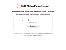 Tablet Screenshot of 500millionphonerecords.com